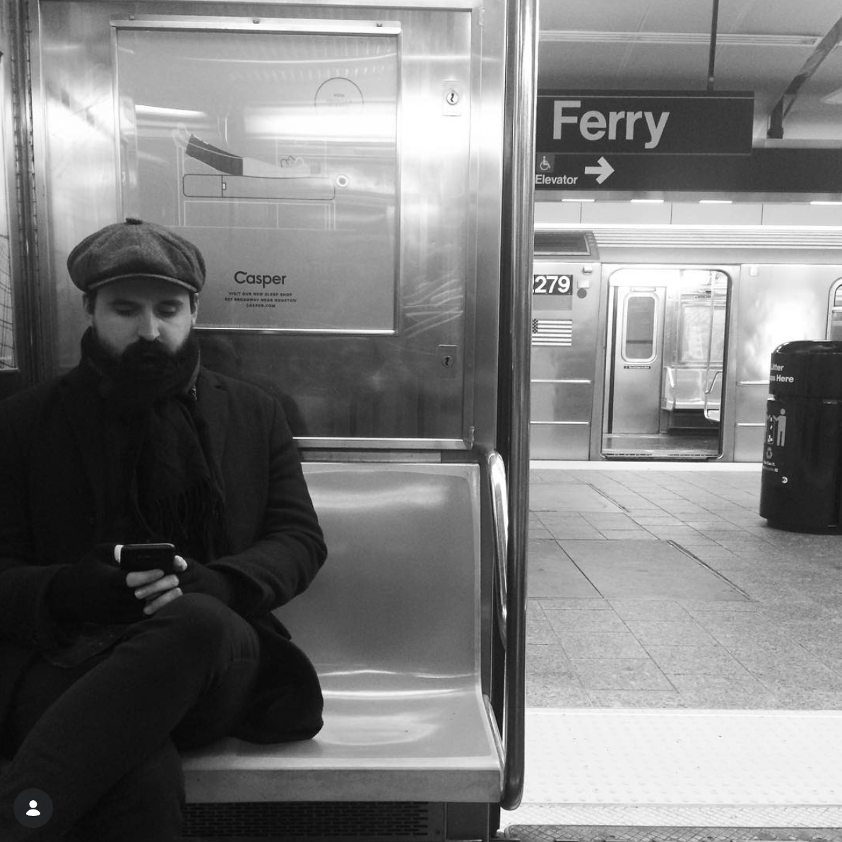 Sam Paul Toms on the New York city subway